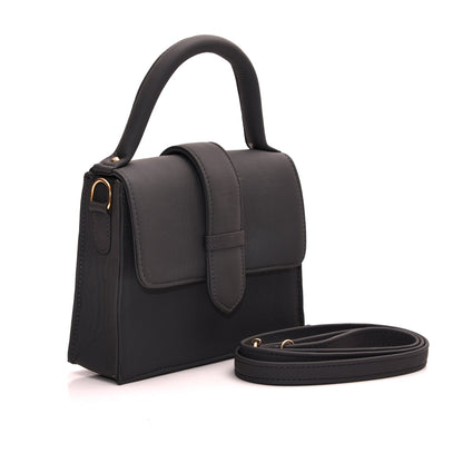 Genuine Leather Handbag/Sling Bag/Chic Bag For Girls - Black - additional product photo | Leather Villa