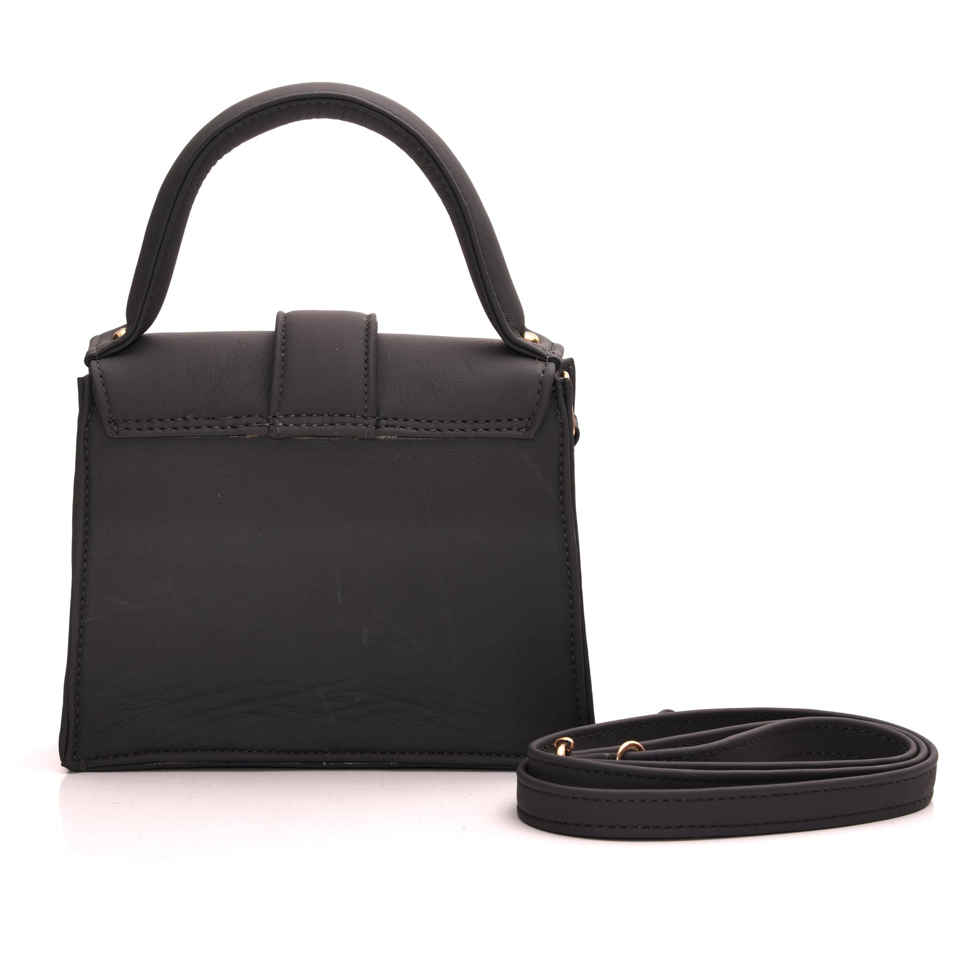 Genuine Leather Handbag/Sling Bag/Chic Bag For Girls - Black - additional product photo | Leather Villa