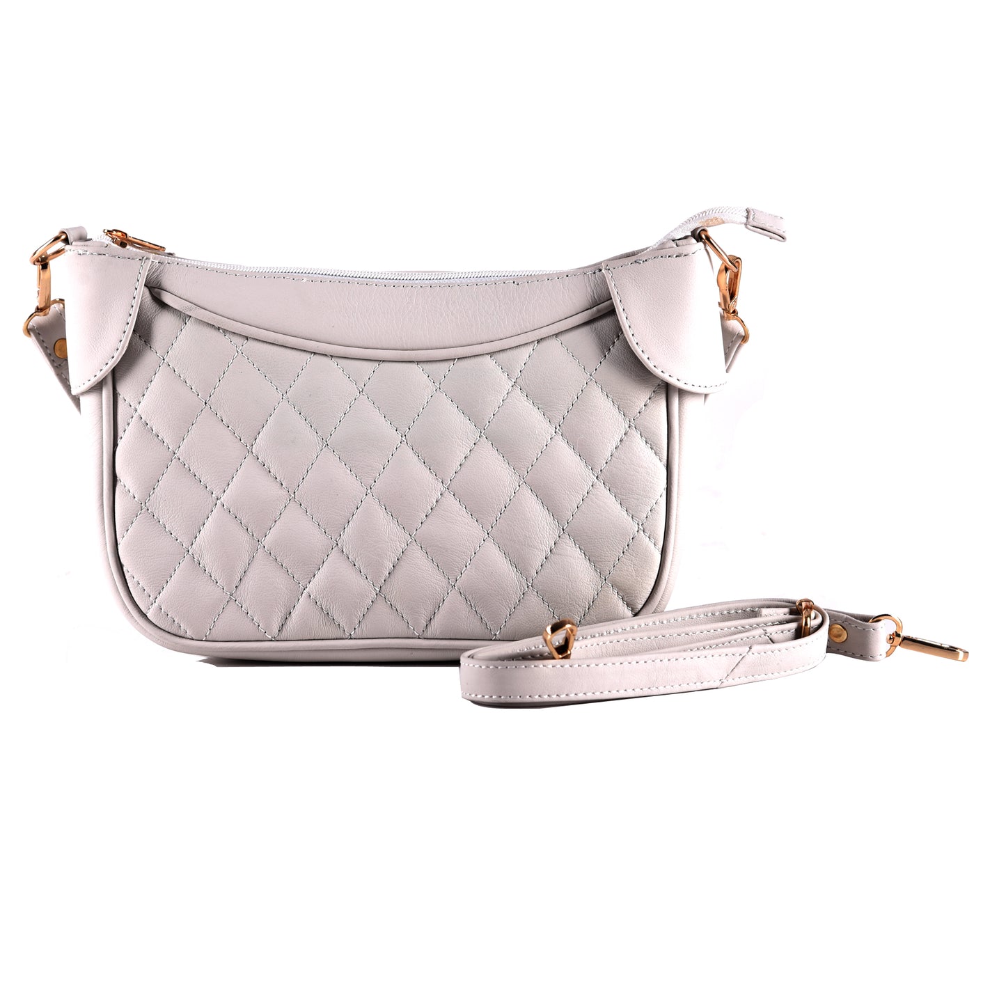 Ardan Genuine Leather Quilted Moon Sling Bag for Girls AL32B