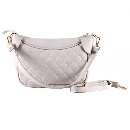 Luxury Genuine Leather Quilted Handbag/Sling Bag for Girls/Women/Ladies - White | Leather Villa