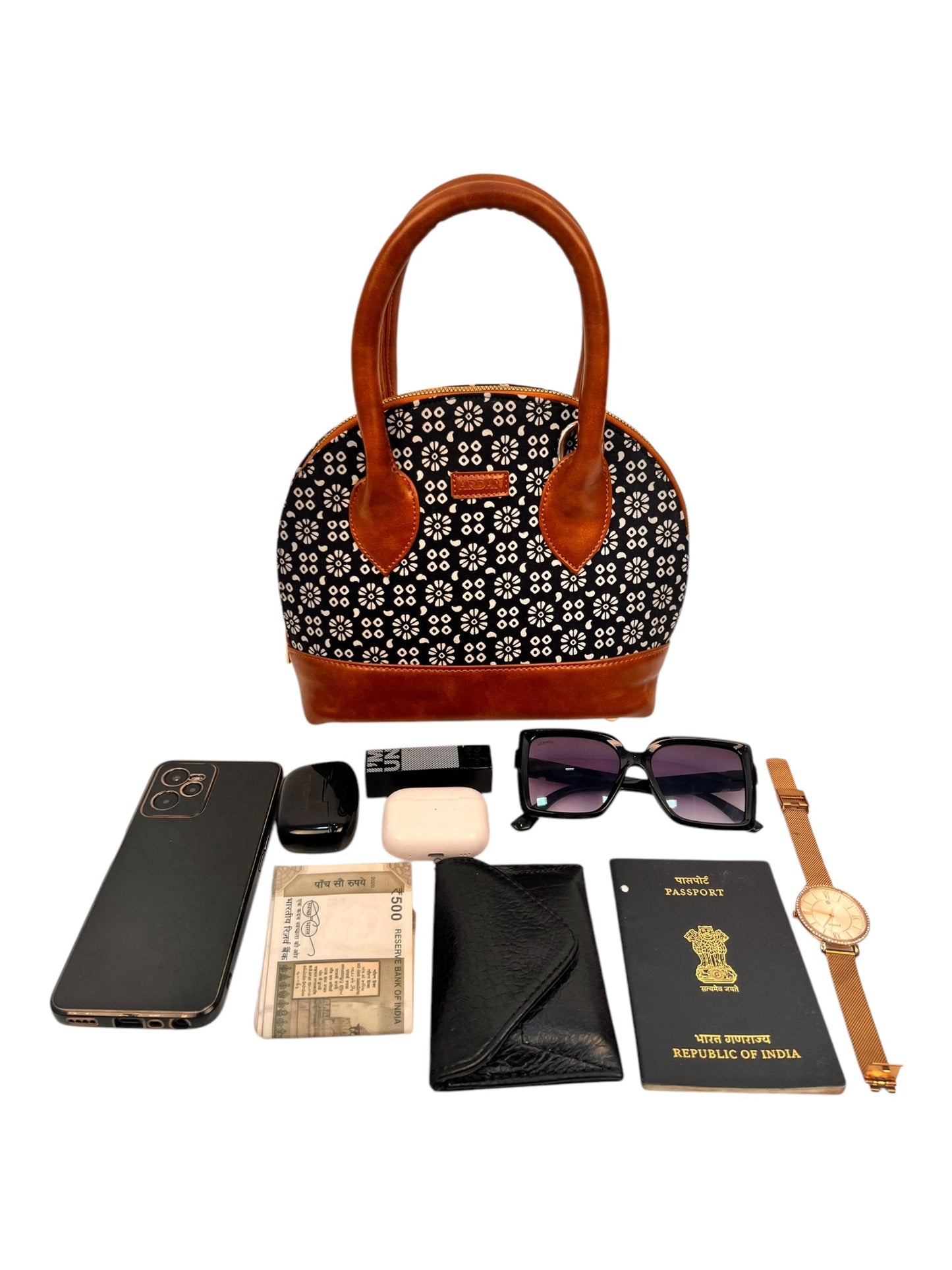 Bohemian Black Handbag along with Sling for Girls & Womens – additional product photo | Leather Villa