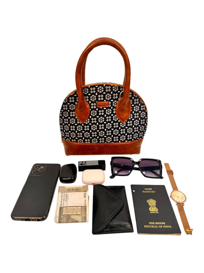 Bohemian Black Handbag along with Sling for Girls & Womens – additional product photo | Leather Villa