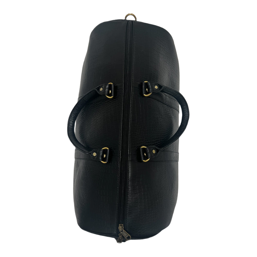 Genuine Leather Duffle Bag with Shoe Compartment Large Size