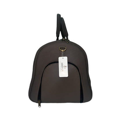 Genuine Leather Duffle Bag with Shoe Compartment Large Size – Brown – additional product photo | Leather Villa