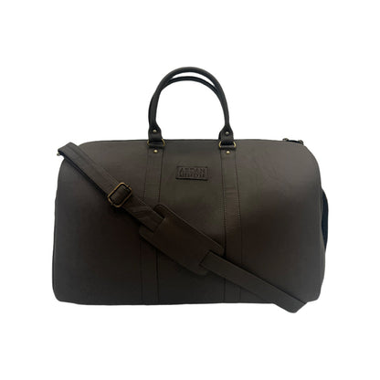 Genuine Leather Duffle Bag with Shoe Compartment Large Size – Brown – additional product photo | Leather Villa