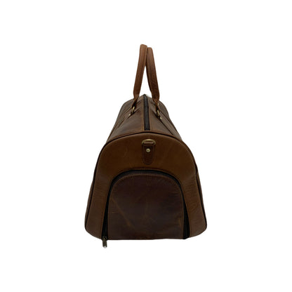 Genuine Leather Duffle Bag with Shoe Compartment Large Size – Tan – additional product photo | Leather Villa