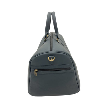 Genuine Leather Duffle Bag with Shoe Compartment Large Size – Grey – additional product photo | Leather Villa