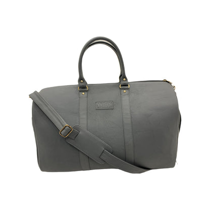 Genuine Leather Duffle Bag with Shoe Compartment Large Size – Grey – additional product photo | Leather Villa