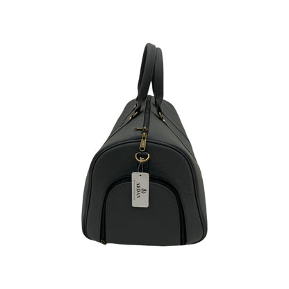 Genuine Leather Duffle Bag with Shoe Compartment Large Size – Grey – additional product photo | Leather Villa