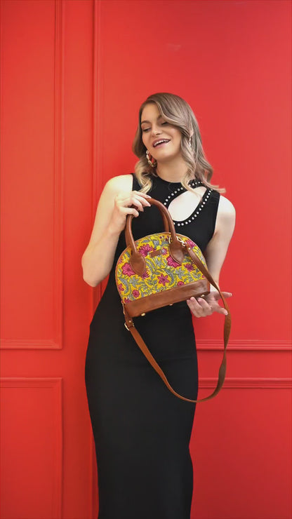 ARDAN Bohemian Yellow Handbag along with Sling for Girls & Womens AL203B