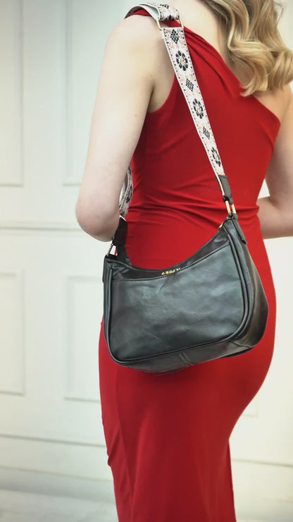 ARDAN Black Crossbody Slingbag for Girls & Womens SKU55