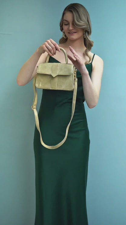 Ardan Vegan Leather Stylish & Hand Carry Chic Bag with Adjustabe Sling for Girls & Womens SKU52