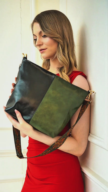 ARDAN Charcoal Green Crossbody Handbag along with Sling for Girls & Womens SKU51