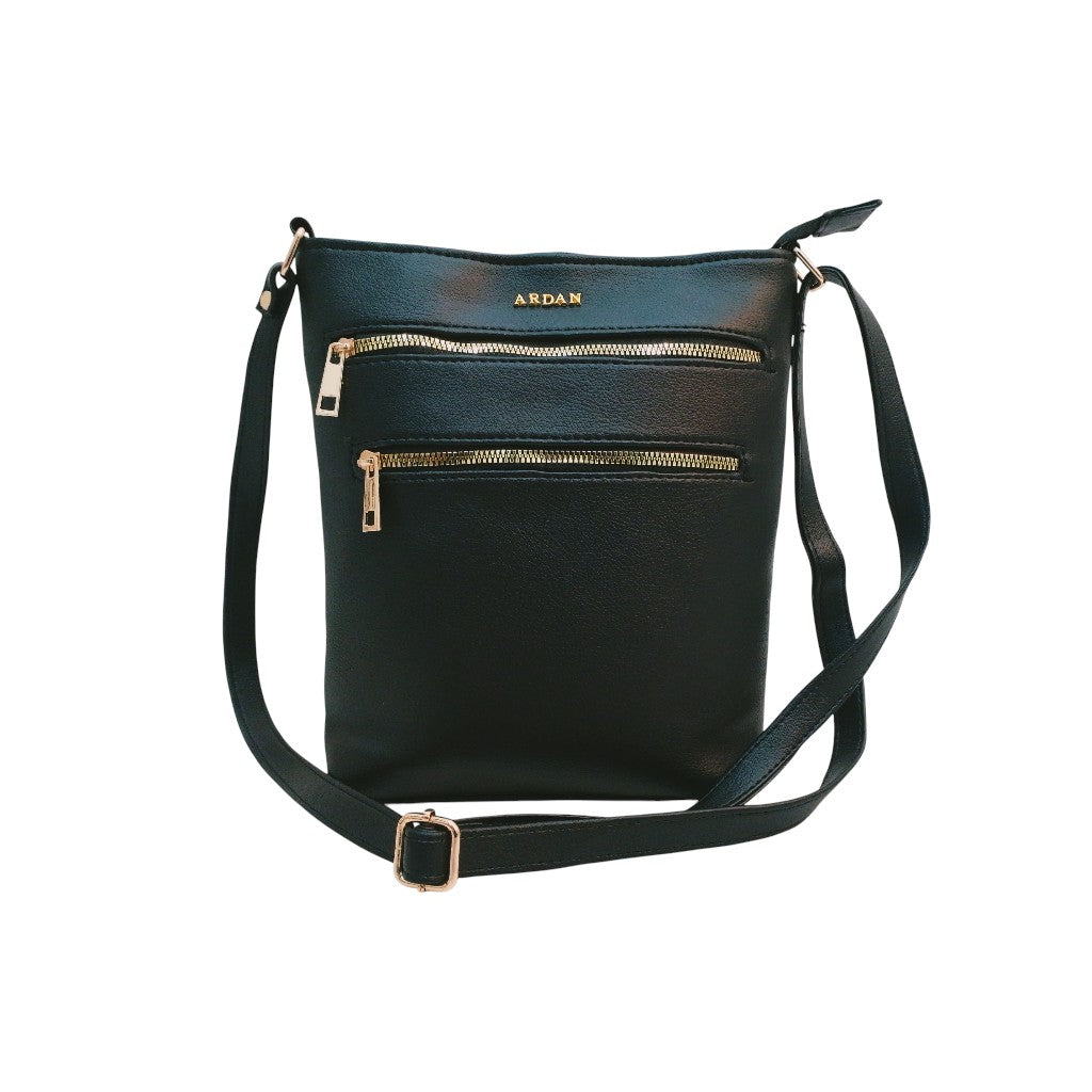 Ardan Black Sling Bag with Detachable Belt for Girls & Women – Women's HandBag/Sling Bag | Leather Villa