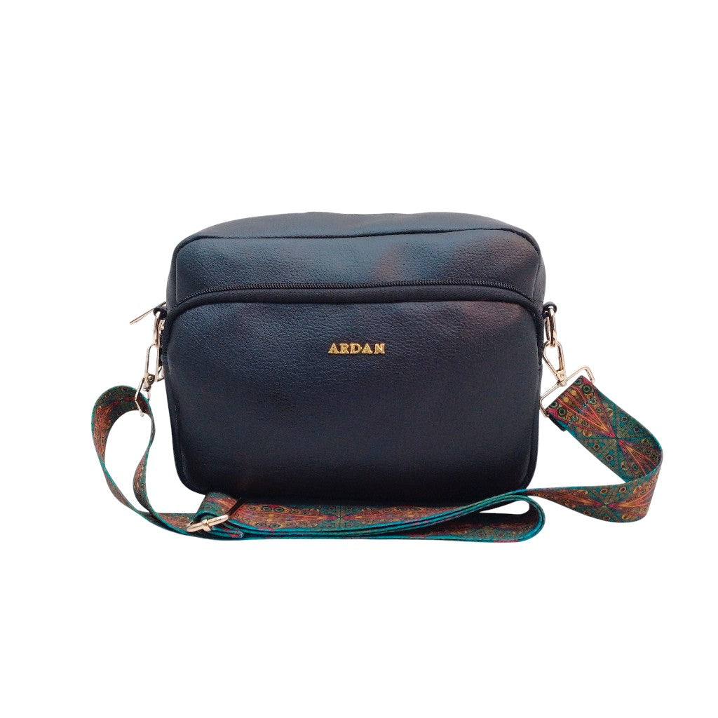 ARDAN Black Women Sling Bag /Crossbody Bag with Detachable Belt for Girls & Women SKU158